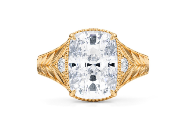 Carved Shank Engagement Rings